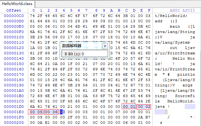 HelloWorld.calss字段表